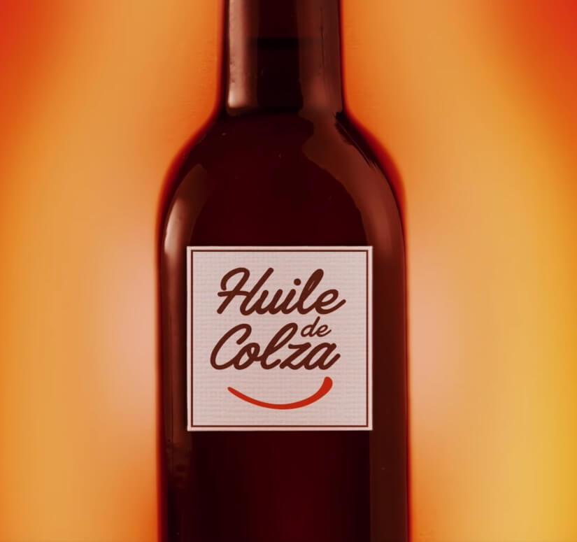 Image décorative Photographie d'une bouteille d'huile de Colza