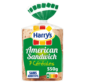 Produit associé : Pack Harrys american sandwich 7 céréales sans additifs nutriscore A