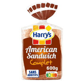 Produit associé : Pack Harrys American Sandwich complet 600gr sans additifs nutriscore B