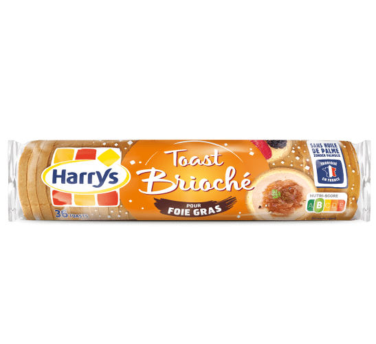 Pack Harrys Toast Brioché pour foie gras sans huile de palme nutriscore B