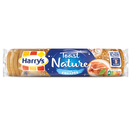 Pack Harrys Toast Nature pour canapés sans huile de palme nutriscore A
