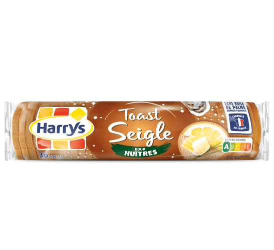 Pack Harrys Toast seigle pour huitres sans huile de palme nutriscore A