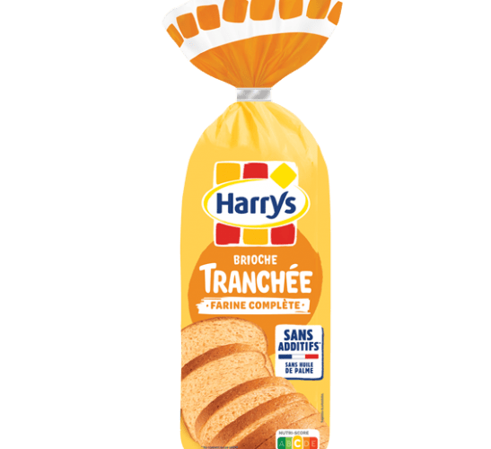 Pack Harrys brioche tranchée Farine complète sans additifs nutriscore C