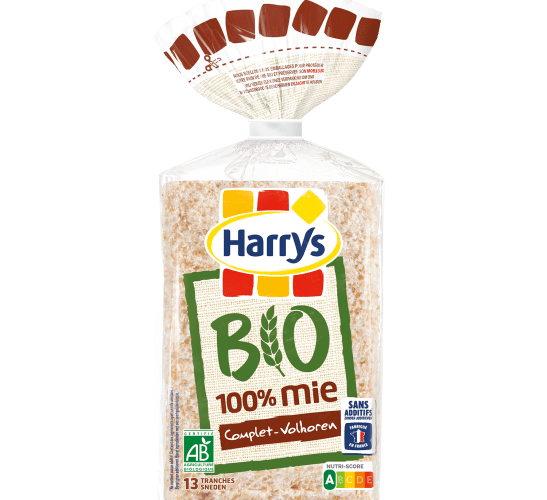 Pack Harrys 100% Mie Bio complet Sans additifs nutriscore A