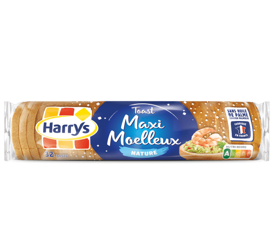 Pack Harrys Toast Maxi Moelleux Nature sans huile de palme nutriscore A