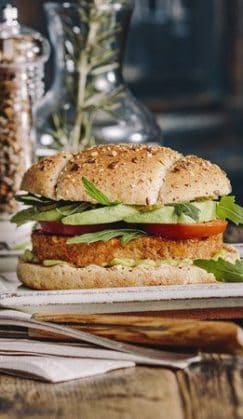 Recette Harrys Pain Burger Céréales et Graines à la Farine Complète Vegan steak de soja