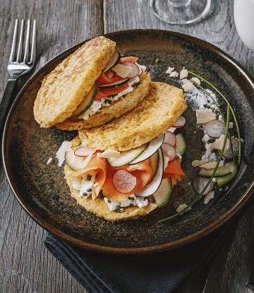 Recette Harrys 100% Mie complet Croque Saumon fumé radis noir & ricotta