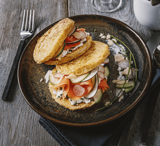 Recette Harrys 100% Mie complet Croque Saumon fumé radis noir & ricotta