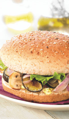 Recette Harrys le moment burger céréales et graines Végétarien aux champignons de Paris