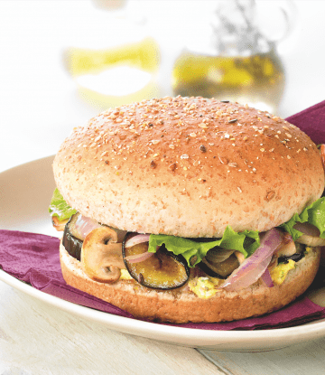 Recette Harrys le moment burger céréales et graines Végétarien aux champignons de Paris