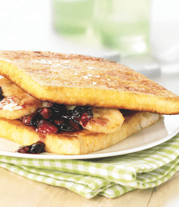 Recette Harrys 100% Mie Croque pain perdu aux myrtilles