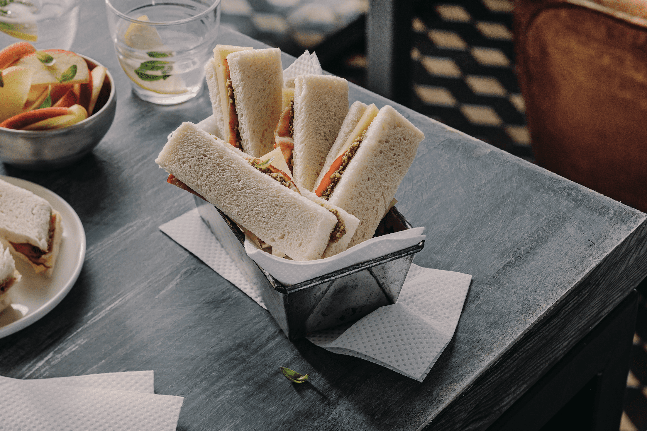 Recette Harrys Pain de mie longue conservation Mini club sandwich Bacon, emmental, pesto