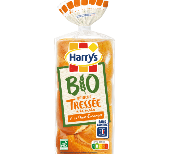 Pack Harrys Brioche Tressé à la main à la fleur d'oranger Bio Sans additifs nutriscore B