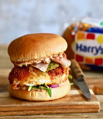 Recette Harrys le moment burger nature italien à la mozzarella panée