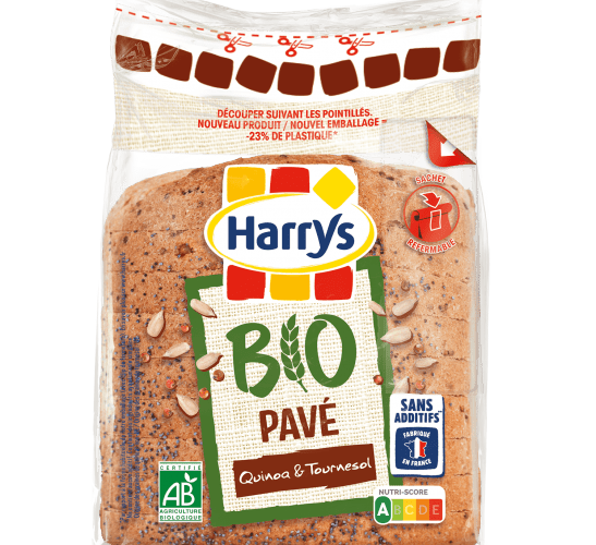 Pack Harrys Pavé Bio Quinoa et tournesol Sans additifs nutriscore A