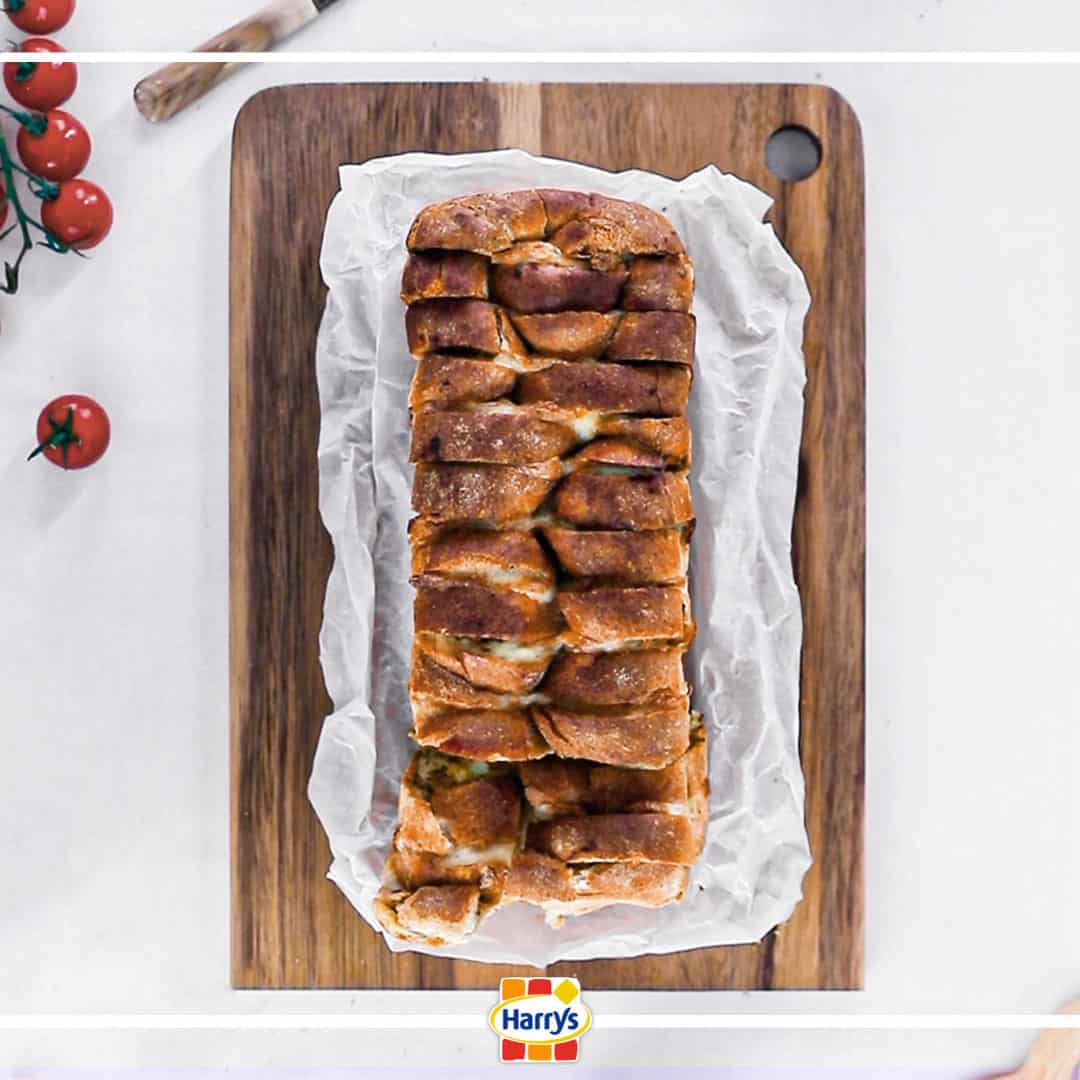 Recette Harrys Pain de mie tressé Pull apart bread au pesto alla genovese