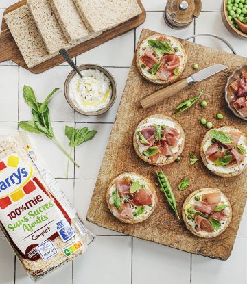 Recette Harrys 100% Mie sans sucre ajoutés complet pizette estivales