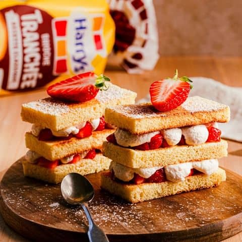 Recette Harrys Millefeuille de brioche tranchée classique à la fraise