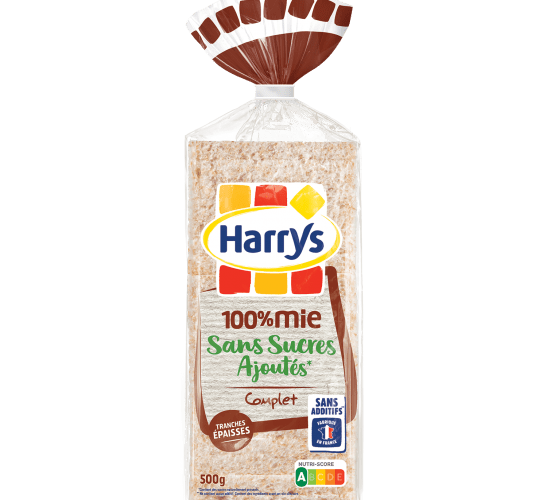 Pack Harrys 100% Mie complet sans sucre ajoutés sans additifs nutriscore A