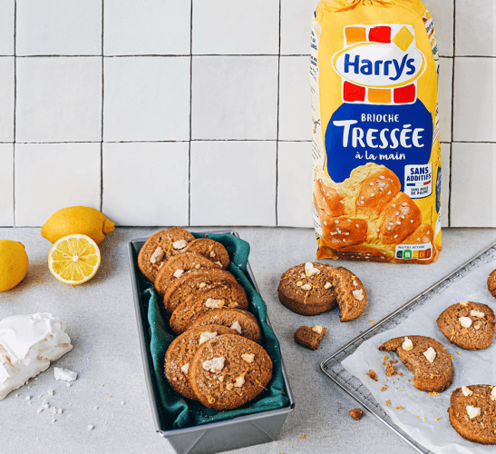 Recette Harrys cookies brioche tressée citron meringue