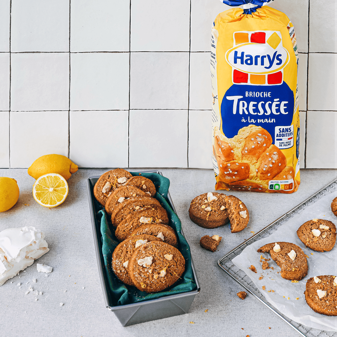 Recette Harrys cookies brioche tressée citron meringue