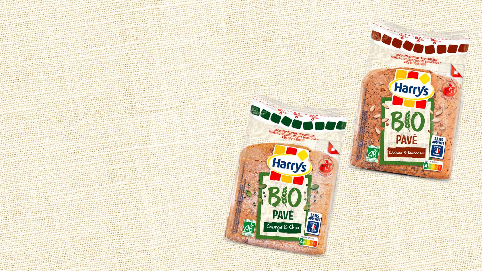 Pack Harrys Pavés Bio sans additifs nutriscore A