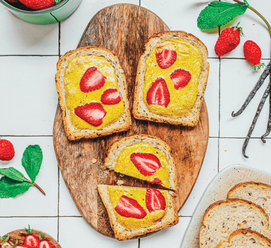 Recette Harrys toast à la fraise beau et bon céréales et graine