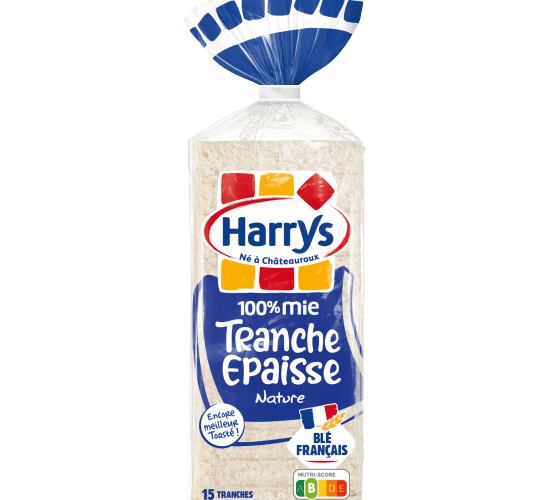 Pack Harrys 100% Mie Tranche épaisse Nature Sans additifs nutriscore B
