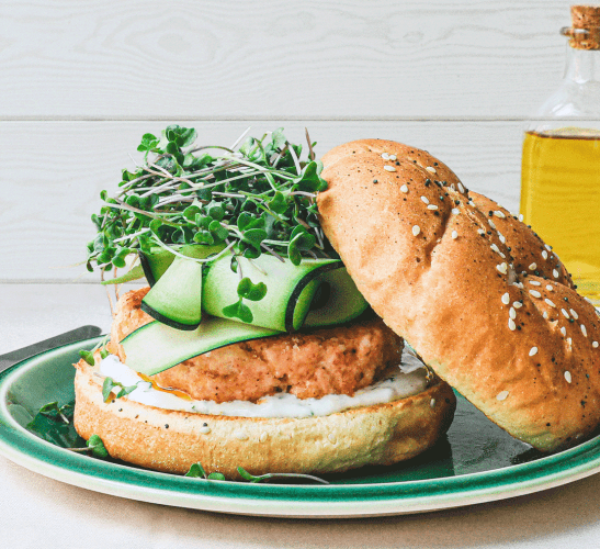 Recette Harrys burger saumon sésame le brioché aux graines