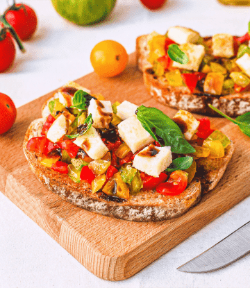 Recette Harrys Bruschetta pavé courge et chia