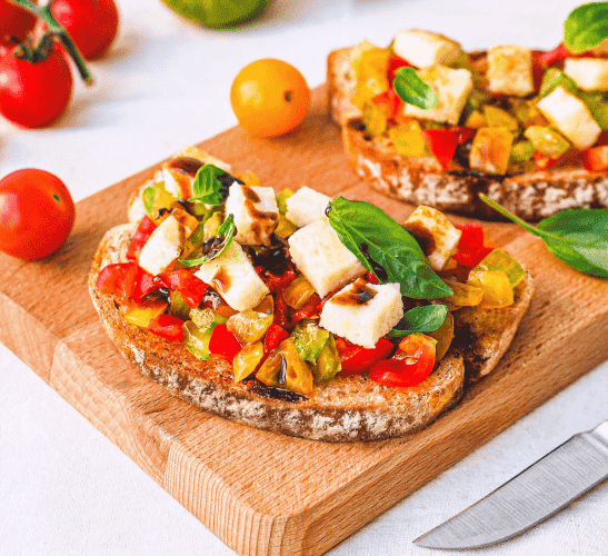 Recette Harrys Bruschetta pavé courge et chia