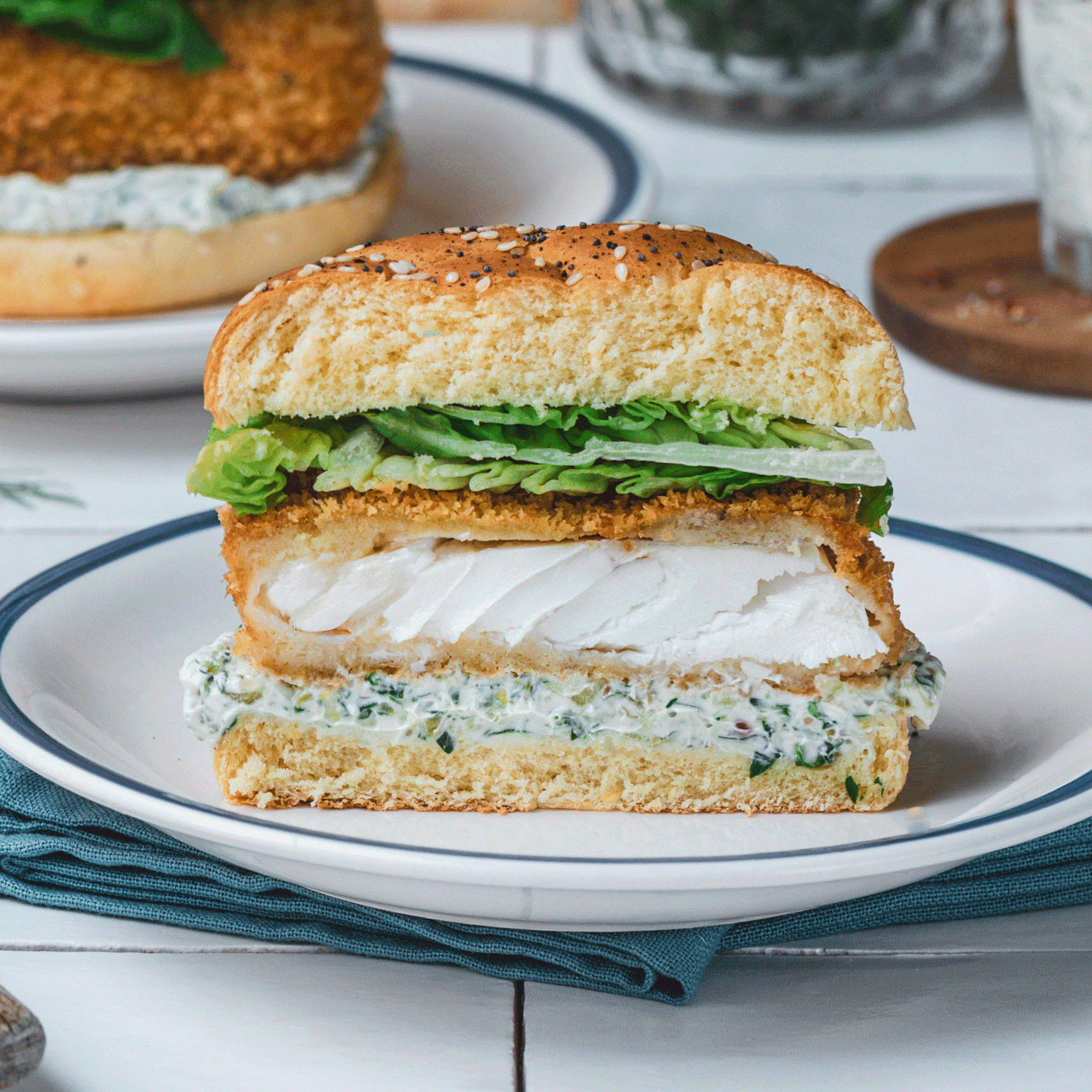 Recette Harrys burger cabillaud le moment burger pavot et sarrasin