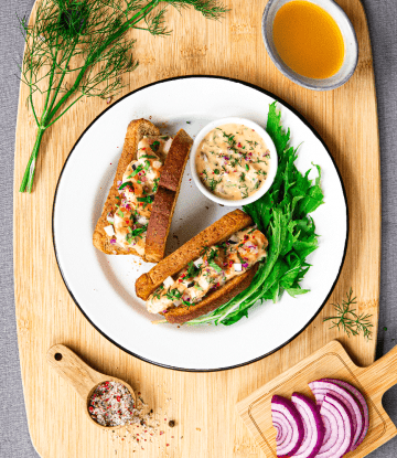 Recette Harrys Lobster Rolls brioche tranchée farine complète SA