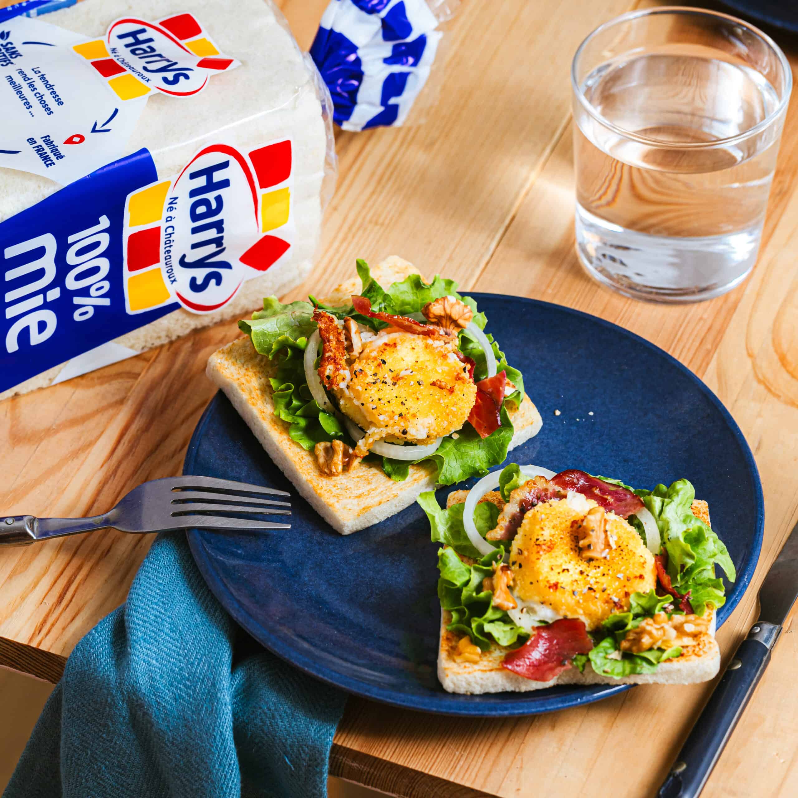 Tartine de chèvre chaud, bacon et miel - HARRYS